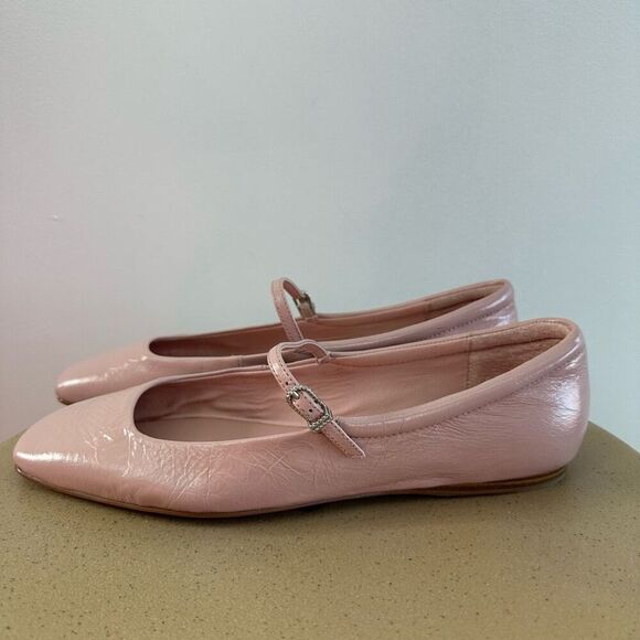 Dolce Vita Women’s Reyes Pastel Pink Crinkle Patent Leather Classic Ballet Flat - Picture 13 of 15